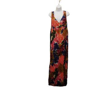 Women's Daisy Fuentes Long Sleeveless V Neck Maxi  Dress Sz. M
